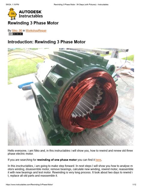 Rewinding 3 Phase Motor : 54 Steps (with Pictures).